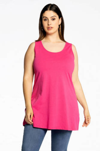 Yoek top COTTON roze