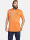 Jan Vanderstorm loose fit polo JANO Plus Size met tekst oranje