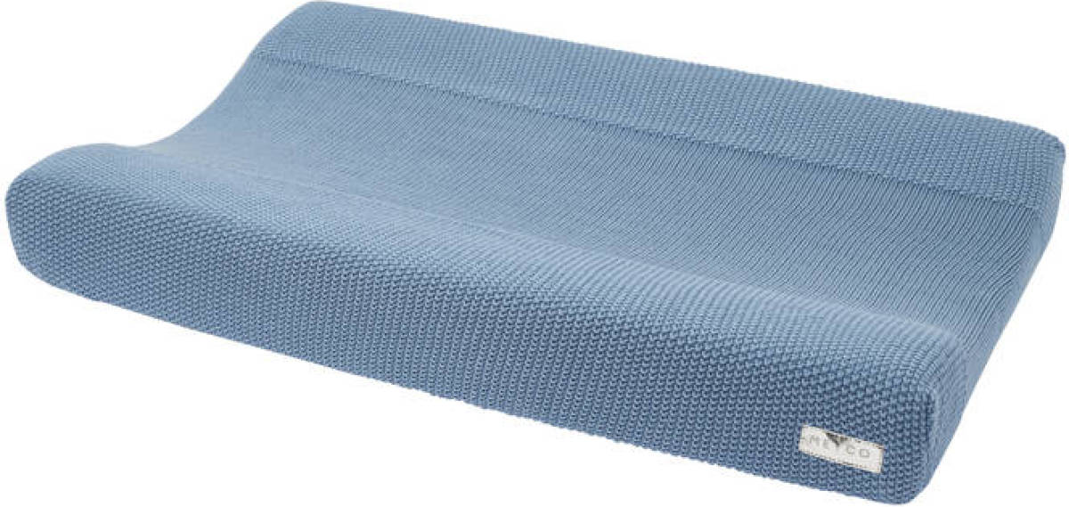 Meyco aankleedkussenhoes Mini relief GOTS denim blauw