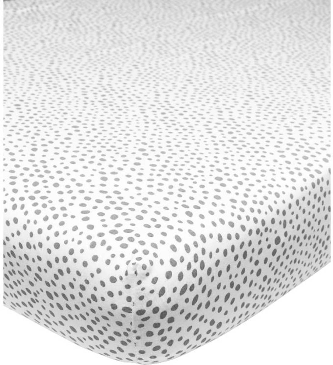 Meyco jersey hoeslaken boxmatras 75x95 cm Cheetah wit/grijs