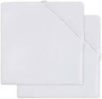 Jollein katoenen hoeslaken wieg 40x80/90 cm - set van 2 wit