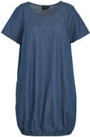 Zizzi jurk met plooien donkerblauw