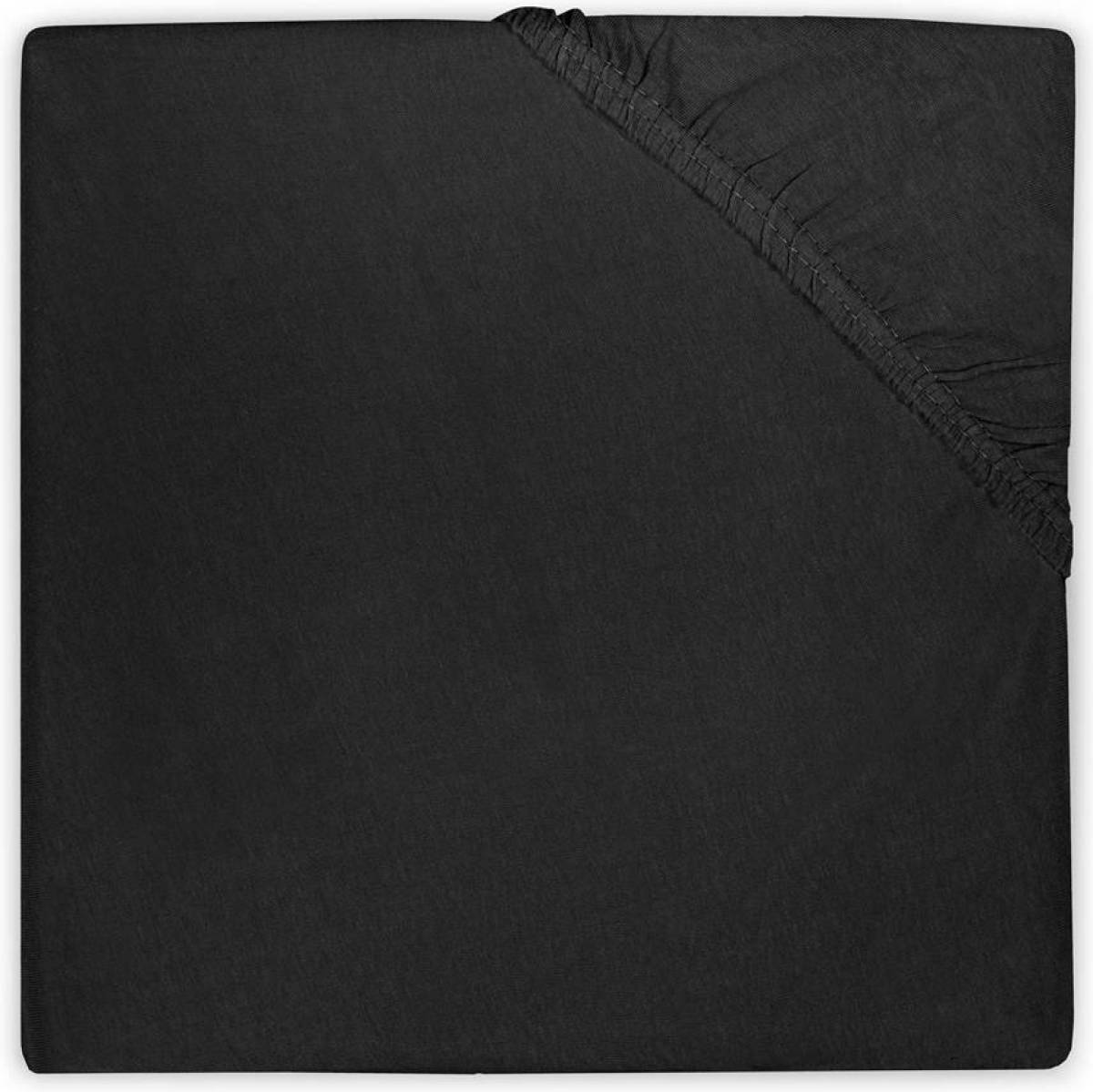 Jollein katoenen hoeslaken ledikant 60x120cm zwart