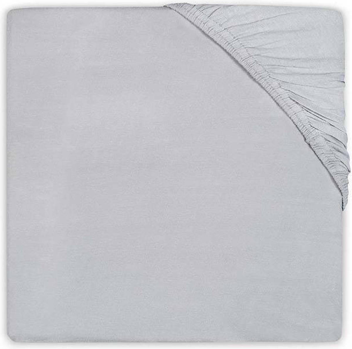 Jollein katoenen hoeslaken juniorbed 70x140/75x150cm soft grey Lichtgrijs