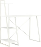 VidaXL Bureau met schappen 102x50x117 cm wit