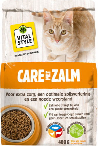 VITALstyle Kattenvoer Care met Zalm 400 gr