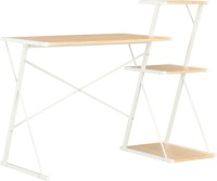 VidaXL Bureau met schap 116x50x93 cm wit en eikenkleurig
