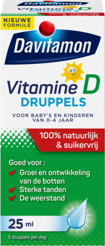Davitamon Vitamine D Druppels 100% Natuurlijk 25 ml