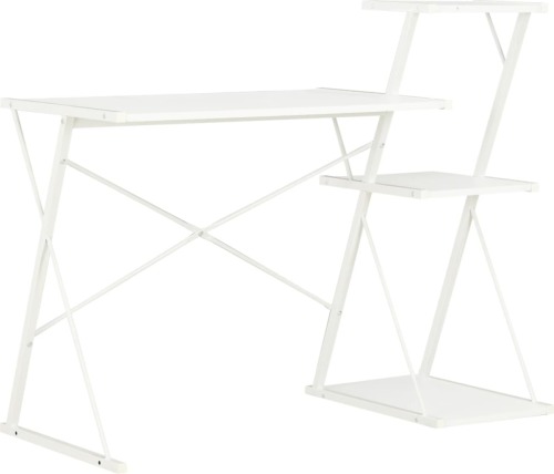 VidaXL Bureau met schap 116x50x93 cm wit