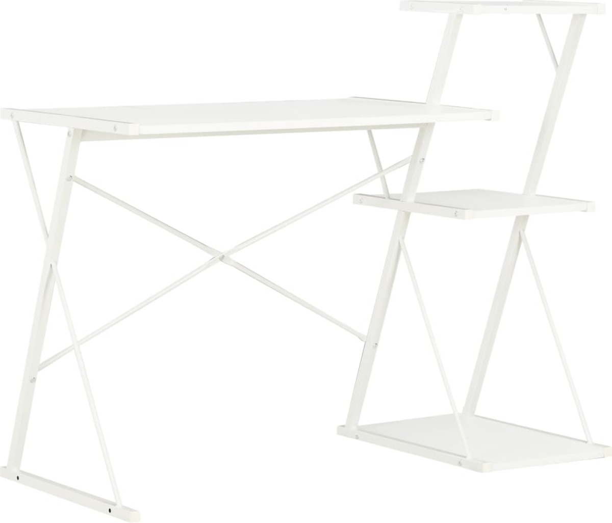 VidaXL Bureau met schap 116x50x93 cm wit