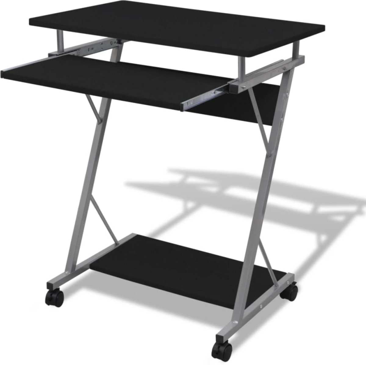 VidaXL Studenten computerbureau 60 x 40 x 75 cm (zwart)