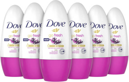 Dove Go Fresh Acai Berry & Waterlily Deodorant Roller antitranspirant - 6 x 50 ml