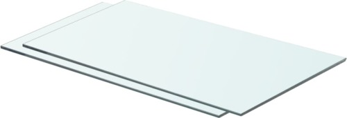 VidaXL Schappen 2 st 60x45 cm glas transparant