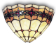 Clayre & Eef Wandlamp Tiffany Compleet 30x14x20 Cm 1x E14 Max 40w. - Oranje, Multi Colour - Ijzer, Glas