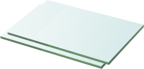 VidaXL Schappen 2 st 30x15 cm glas transparant