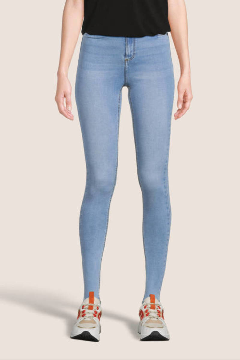 NOISY MAY high waist skinny jeans blauw