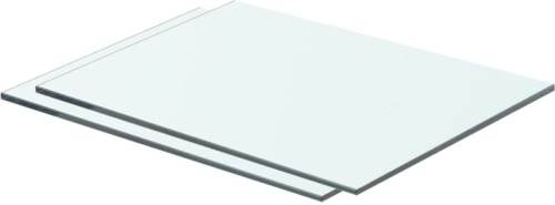 VidaXL Schappen 2 st 40x25 cm glas transparant