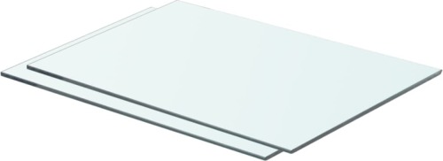 VidaXL Schappen 2 st 50x30 cm glas transparant