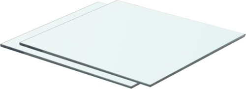 VidaXL Schappen 2 st 40x30 cm glas transparant