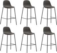VidaXL Barstoelen 6 st stof donkergrijs