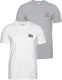 Levi's T-shirt (set van 2) wit/blauw