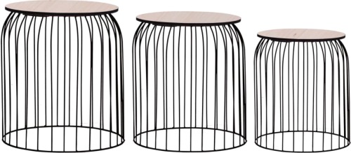 VidaXL Salontafels 3 st zwart
