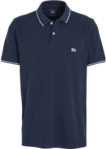 Lee regular fit polo donkerblauw/wit