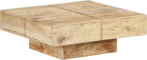 VidaXL Salontafel 80x80x28 cm massief mangohout