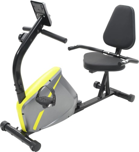 VidaXL Ligfiets hometrainer magnetisch met hartslagmeter