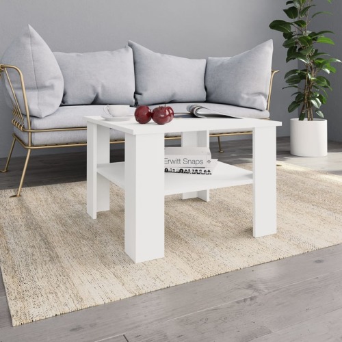 VidaXL Salontafel 60x60x42 cm spaanplaat wit