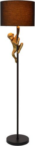 Lucide Chimp Vloerlamp E27/60w H150cm Zwart / Goud