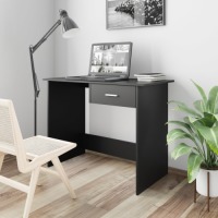 VidaXL Bureau 100x50x76 cm spaanplaat zwart