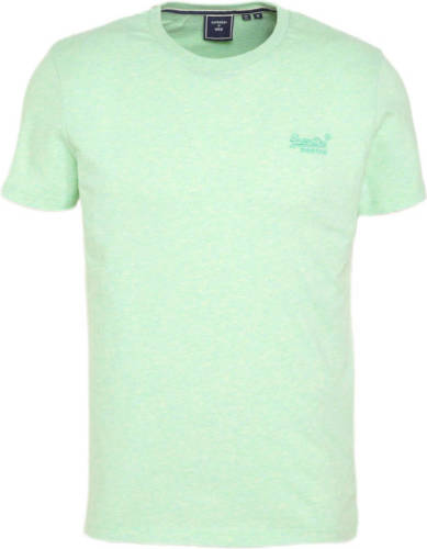 Superdry T-shirt met logo mintgroen