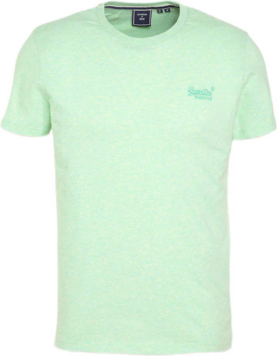 Superdry T-shirt met logo mintgroen