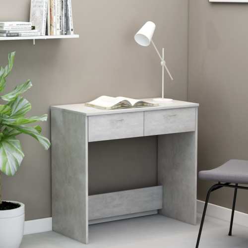 VidaXL Bureau 80x40x75 cm spaanplaat betongrijs