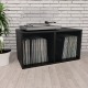 VidaXL Opbergbox voor LP's 71x34x36 cm spaanplaat zwart