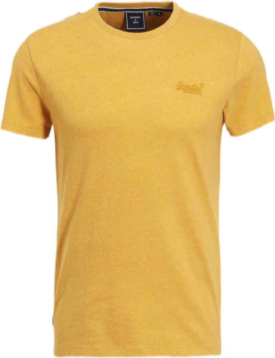 Superdry T-shirt met logo ochre marl