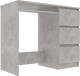 VidaXL Bureau 90x45x76 cm spaanplaat betongrijs