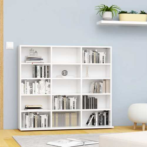 VidaXL Cd-kast 102x23x89,5 cm spaanplaat wit