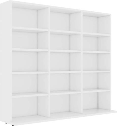 VidaXL Cd-kast 102x23x89,5 cm spaanplaat wit