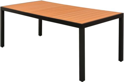 VidaXL Tuintafel 185x90x74 cm aluminium en HKC bruin