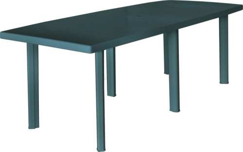 VidaXL Tuintafel 210x96x72 cm kunststof groen