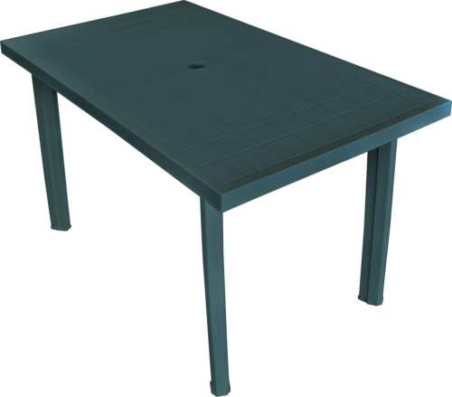 VidaXL Tuintafel 126x76x72 cm kunststof groen