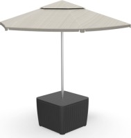 Keter Tuintafel Luzon Plus met parasolgat grafietkleurig