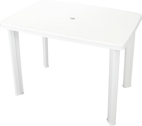 VidaXL Tuintafel 101x68x72 cm kunststof wit