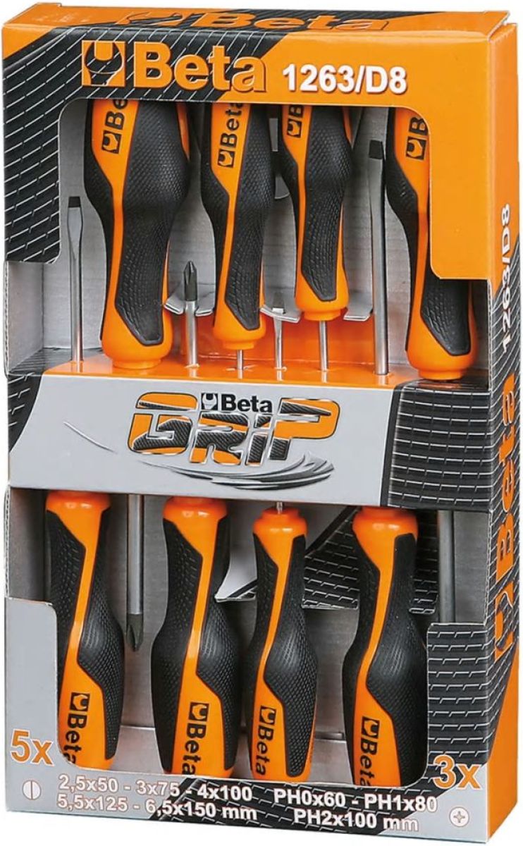Beta Tools Schroevendraaierset 1263/D8 8-delig staal 012630008