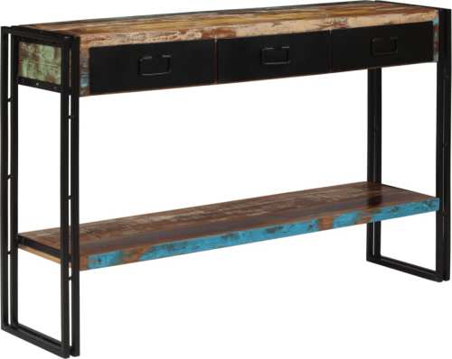 VidaXL Wandtafel 120x30x76 cm massief gerecycled hout