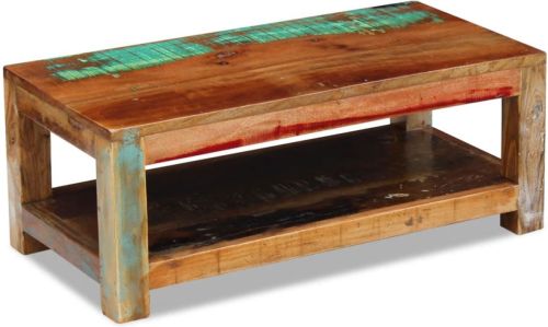 VidaXL Salontafel 90x45x35 cm massief gerecycled hout