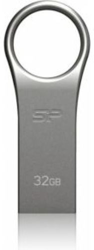 Silicon Power 32GB Firma F80 COB USB 2.0 sleutelring flashdrive Zilver