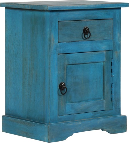 VidaXL Nachtkastje 40x30x50 cm massief mangohout blauw